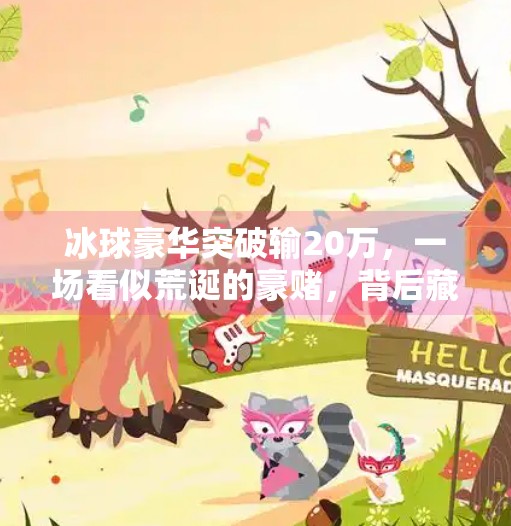 冰球豪华突破输20万，一场看似荒诞的豪赌，背后藏着怎样的体育经济逻辑？冰球豪华突破输20万